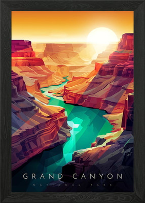 Grand Canyon National Park Framed Wall Art Poster Canvas Print Picture