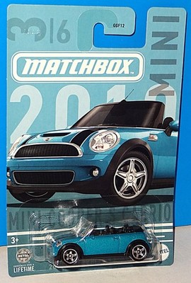 Matchbox 2024 Mini Cooper Series 3/6 2010 Mini Cooper S Cabrio Blue