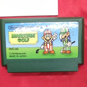 Famicom software Mario Open Golf with box and manual