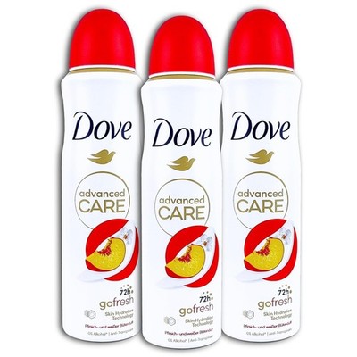 3x Dove Advanced Care Anti-Transpirant Deo-Spray 72h Pfirsich 150ml - (565)