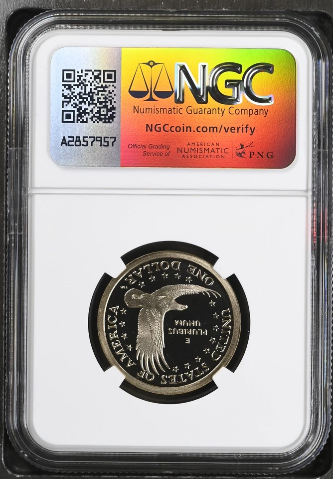 2002 S Proof Sacagawea Dollar Graded NGC PF-69 w/Made In USA Holder - Image 2 of 2