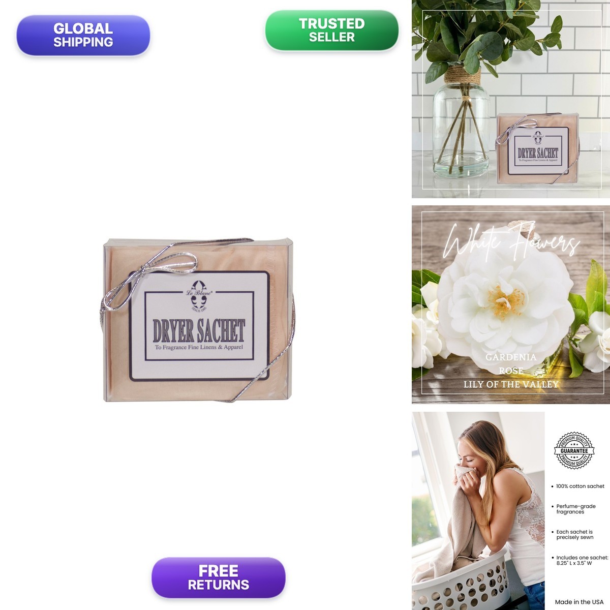 Le Blanc White Flowers Pack Dryer Sachet (1 Pack)