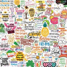 300Pcs Motivational Stickers, Inspirational Stickers for Adults Yellow