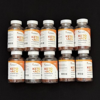 10 Pack Impact Keto ACV Apple Cider Vinegar 30 Gummies Exp 01/2025