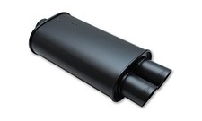 Vibrant 1148 Streetpower Black Flat Oval Muffler, 15 inches