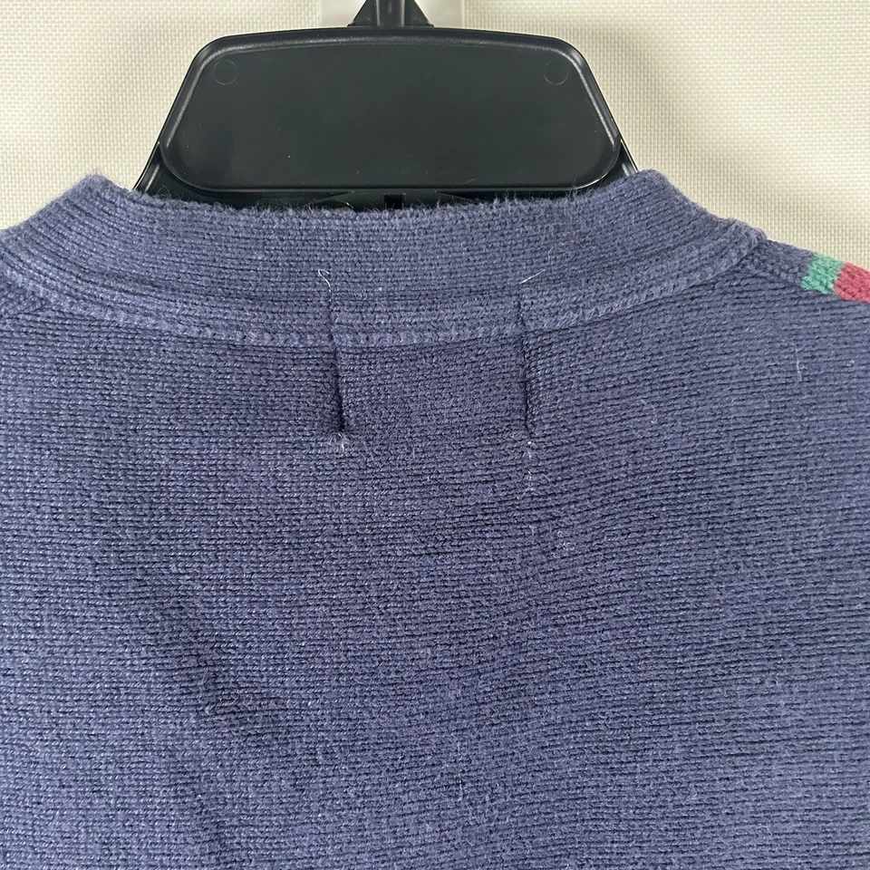 Suéter de golf vintage de eslabones de ciprés para hombre cárdigan grande a rayas de algodón con botones Foto 4 de 4