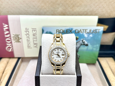 Rolex Ladies Pearlmaster 69298 29mm Siberite Diamond Dial Bezel