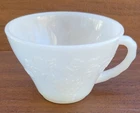 Anchor Hocking Milk Glass Harvest Grape Punch Bowl Cup Vintage Grannycore