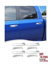 Chrome Door Handle Covers Trims Compatible with 2009-2018 Dodge Ram AChrome