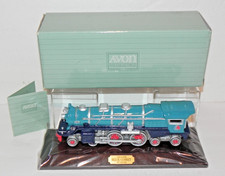 Avon Lionel 1931 #400E Blue Comet Ceramic Locomotive on Wood Base