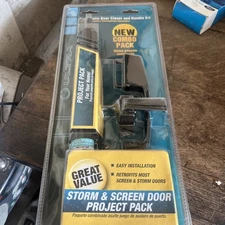 NOS Ultra Pneumatic Door Closer Handle Kit Fits Most Storm Screen Doors Black