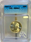 1947-S Silver Washington Quarter MS 66+ ICG Beautiful Coin, Blast White!!