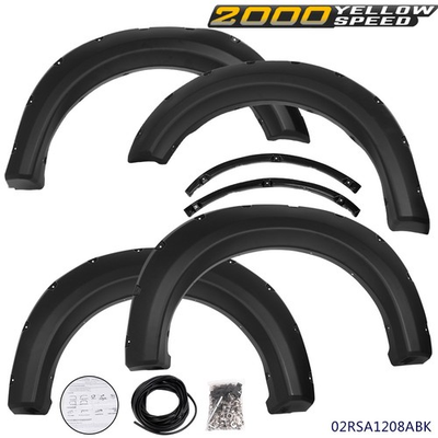 #ad Fit For Ford F150 2009 2014 Offroad Pocket Rivet Style Black Wheel Fender Flares $97.50