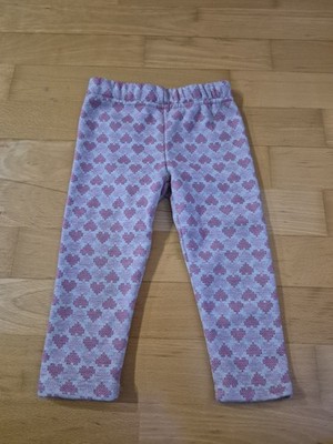 Mädchen Thermoleggings Gr. 86 Grau mit Herzen Topomini Gebraucht, Guter Zustand