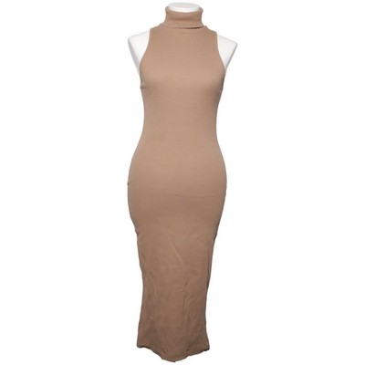 Zara, Rollkragenkleid, Größe: M, Beige, Einfarbig, Rippenstrick, Damen #wyw