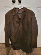 Blazer / Suit Jacket Brown Soft Texture w/ Inside Pockets