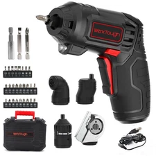 4V Cordless Rechargeable Screwdriver,Max 10Nm Electric Power Screwdriver Set ...