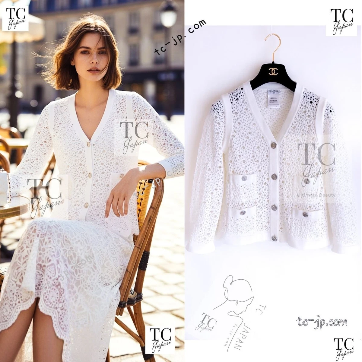 CHANEL White Solid Sweaters for Women for sale | eBay
