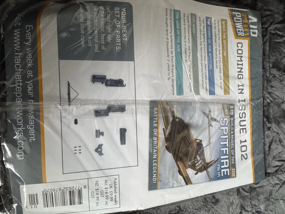 Issue 101-BUILD A MODEL OF THE SPITFIRE Mk 1A -HACHETTE - Brand new and sealed - Image 2 of 2