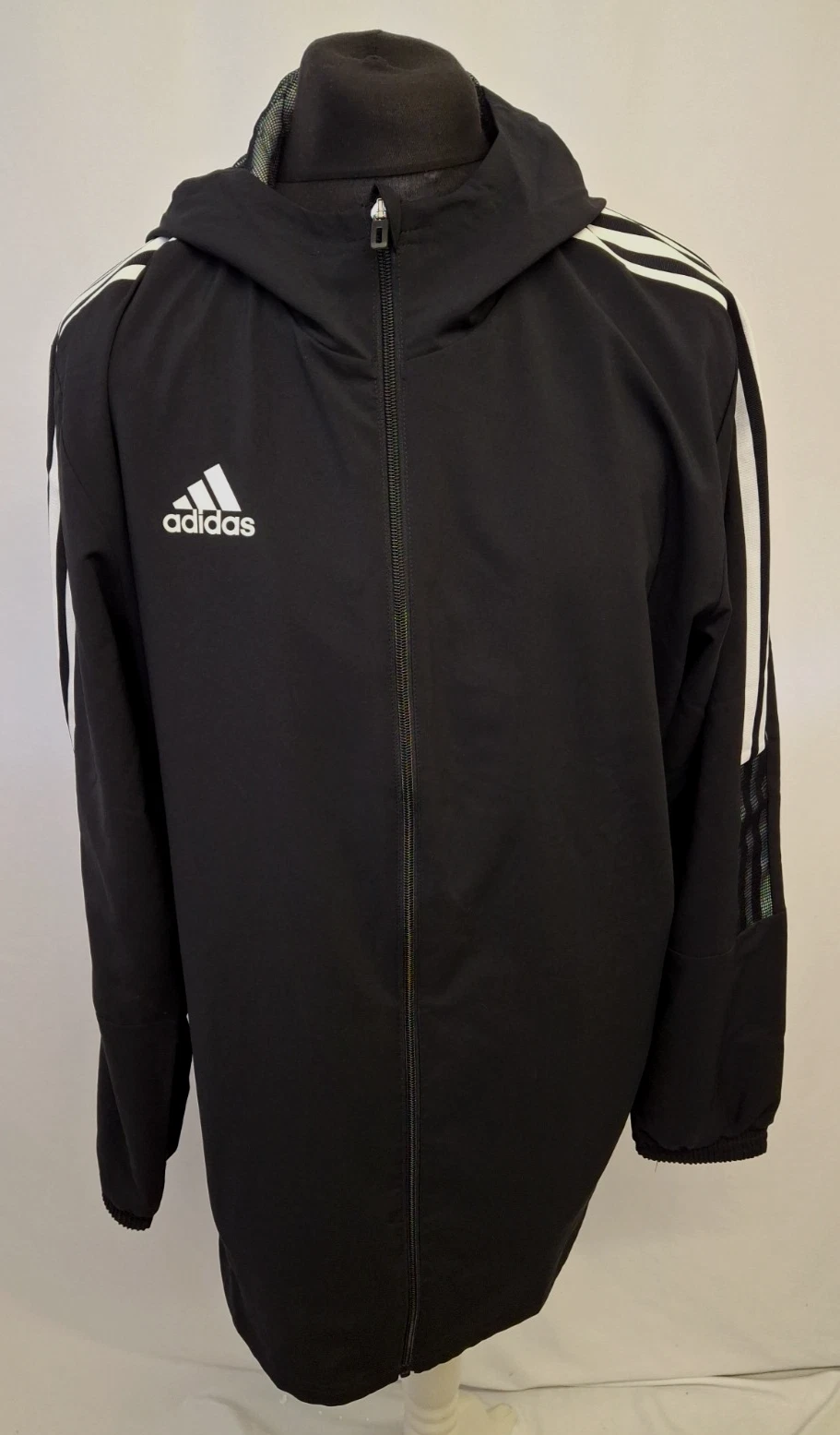 Adidas Hooded Windbreaker Jacket Active Casual Designer Black XL L3703
