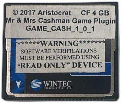 Aristocrat Mr Mrs Cashman Game Plugin CF Card 4GB 2017 Wintec Industries