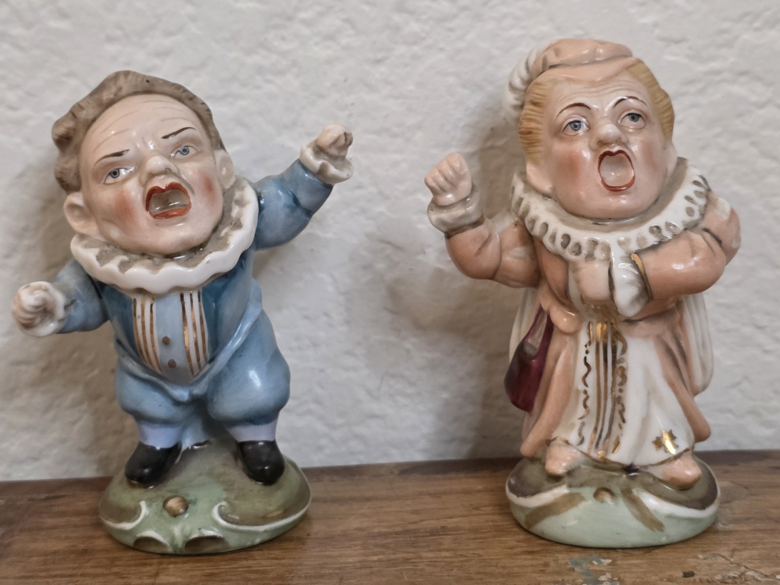 Vintage Richard Ginori Reproduction of Fat Man and Fat Lady Opera Singers