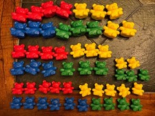 Sensory Toy Counting Bears Set Learning Colors Counting Sorting 4 Colors 51 PCs