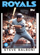 Steve Balboni 1986 Topps #164 Royals MLB READ FREE SHIPPING AutographDen