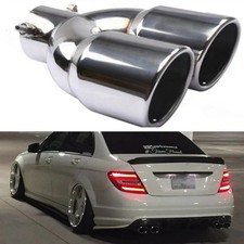 For Mercedes Benz C Rear Dual Exhaust Pipe Tail Muffler Tip Throat Tailpipe