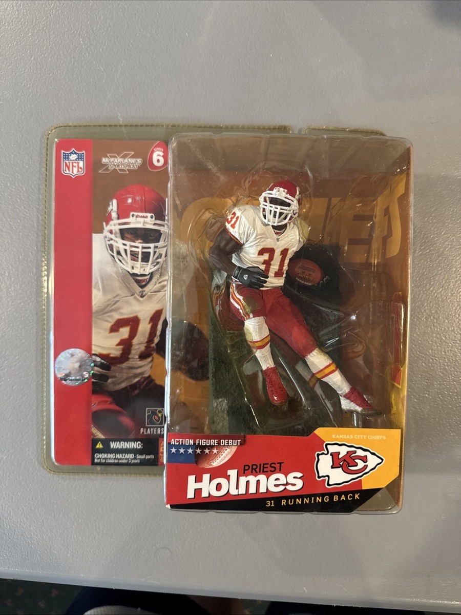 Priest Holmes Action Figure KC Chiefs Series 6 NFL White Jersey