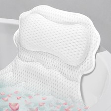 Bath Pillow, Relaxing Bath Pillows for Tub Neck and Back Support Soft 4D Breatha