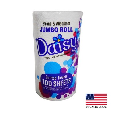 U.S ALLIANCE PAPER  61002 Daisy Kitchen Roll Towel White 2 ply Strong & Absorben