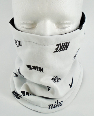 Nike Club Fleece Neck Warmer Adult Reversible All Over Print Summit White/Black