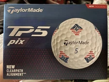 TaylorMade TP5 PIX USA White Golf Balls (1 Dozen)