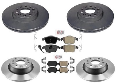 Performance Disc Brake Rotors Brake Pads fits Volkswagen Tiguan Limited 17-18