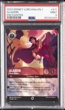 2023 DISNEY LORCANA EN 1-THE FIRST CHAPTER 211 ALADDIN - HEROIC OUTLAW PSA 9