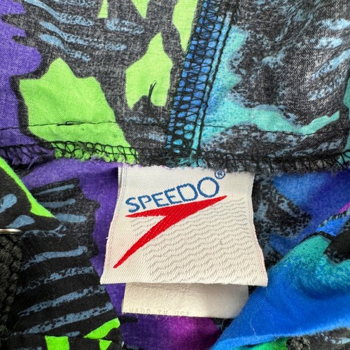 Vintage 90's Speedo Womens Size M Full Zip Radical Color Design Made in USA - Picture 2 of 6