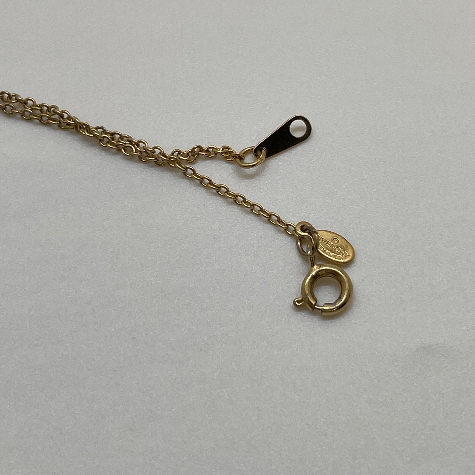 Authentic GIVENCHY G logo rhinestone Necklace met… - image 5