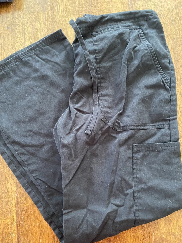 XS Scrub Lot Extra Small 1 Top 2 Pants Oriental Theme Black Gray Red White - Image 4 of 4