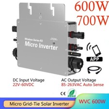 Microinversor WVC 600W 700W MPPT Solar Grid Tie DC 22V-60V a AC 220V 110V LTW