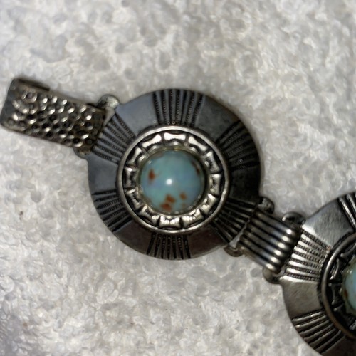 Vintage Western Concho Belt Faux Turquoise 30” Ladies Child’s Mixed Metal - Picture 21 of 23