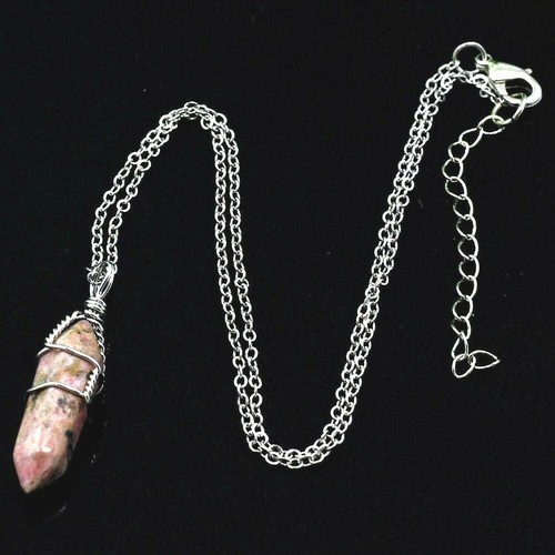 Collar de cadena de piedras preciosas curativas con punto colgante hexagonal chakras - Imagen 14 de 40