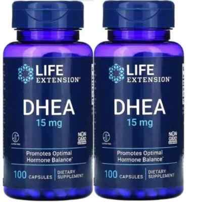 DHEA15 mg. 2x100=200 cps LIFE EXTENSION Kostenloser Versand