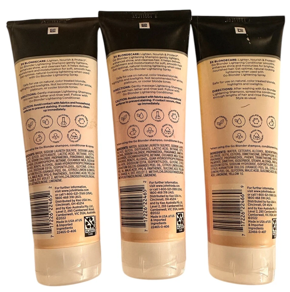 John Frieda Sheer Blonde Go Blonder Lightening 2 Shampoo and 1 Conditioner 3 Pak - Image 2 of 2