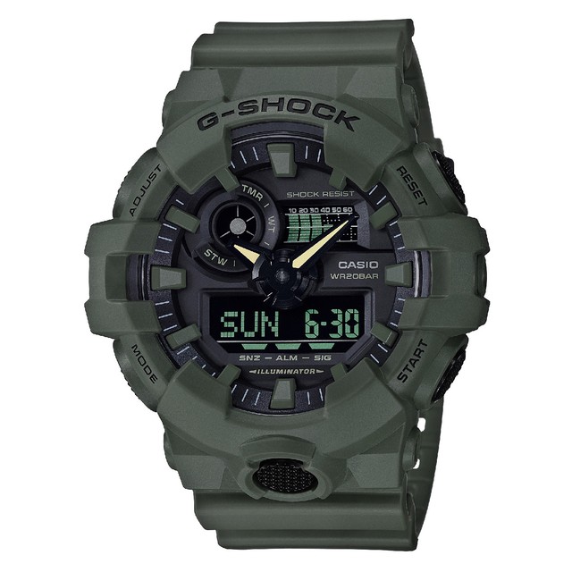 g shock white green