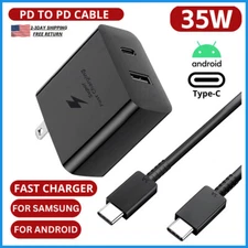 35W USB-C Super Fast Wall Charger & 3FT Cable For Samsung Galaxy S21-S23 S24 S25