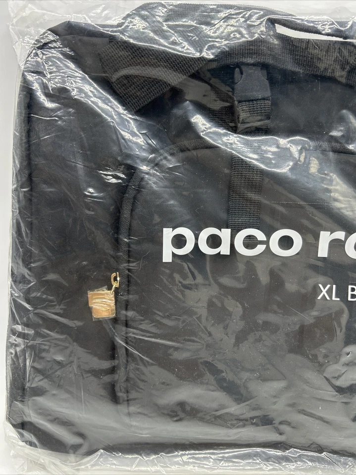 Bolso de Lona Paco Rabanne XL Unisex Gimnasio Viaje Fin de Semana Negro Nuevo Foto 3 de 4