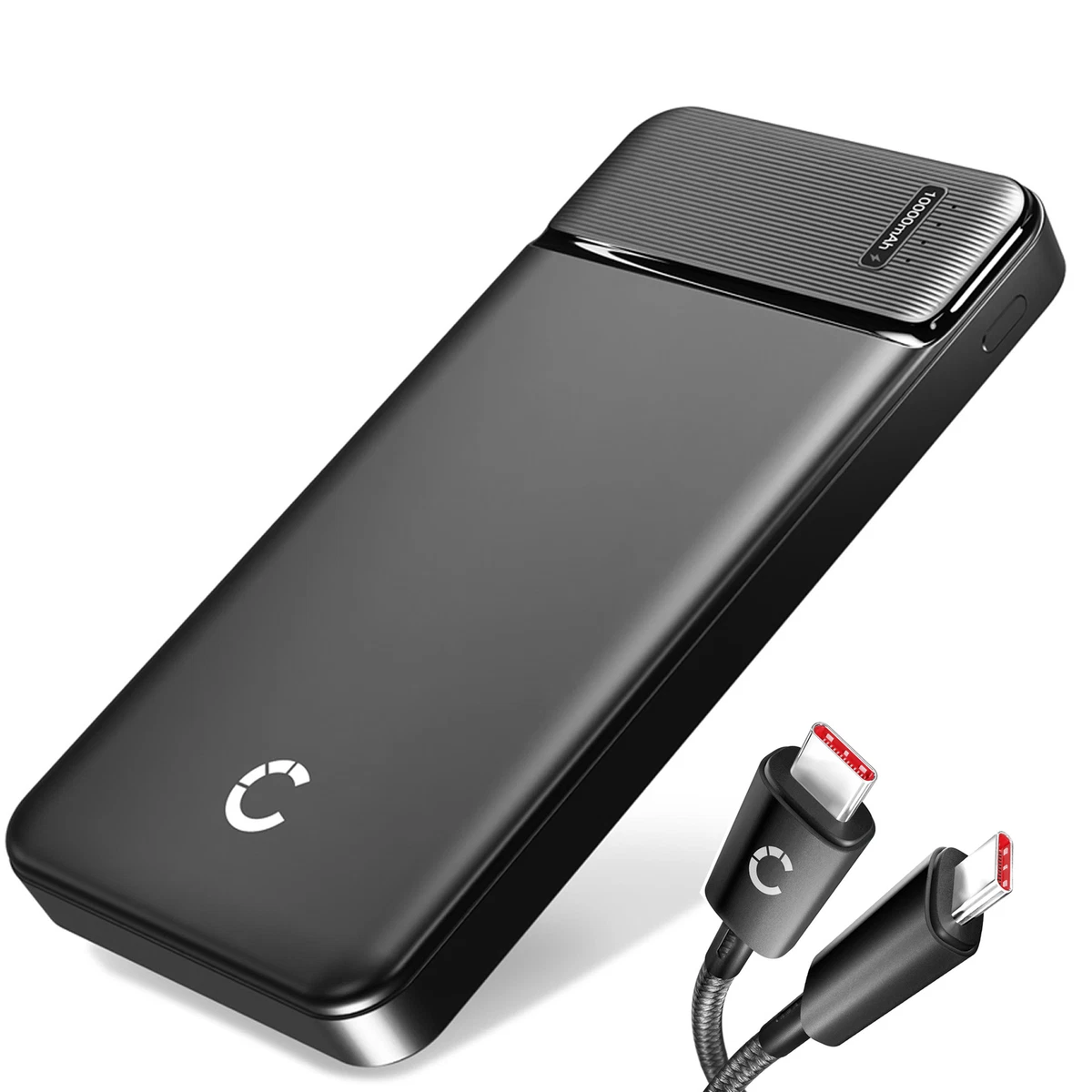 USB Power Bank 10000mAh for Realme 11 Alcatel 3 portable charger USB Cable