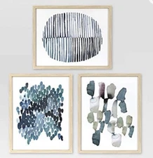 Project 62 Framed Watercolor Blue Abstracts (16 x 20in) - Pack of 3