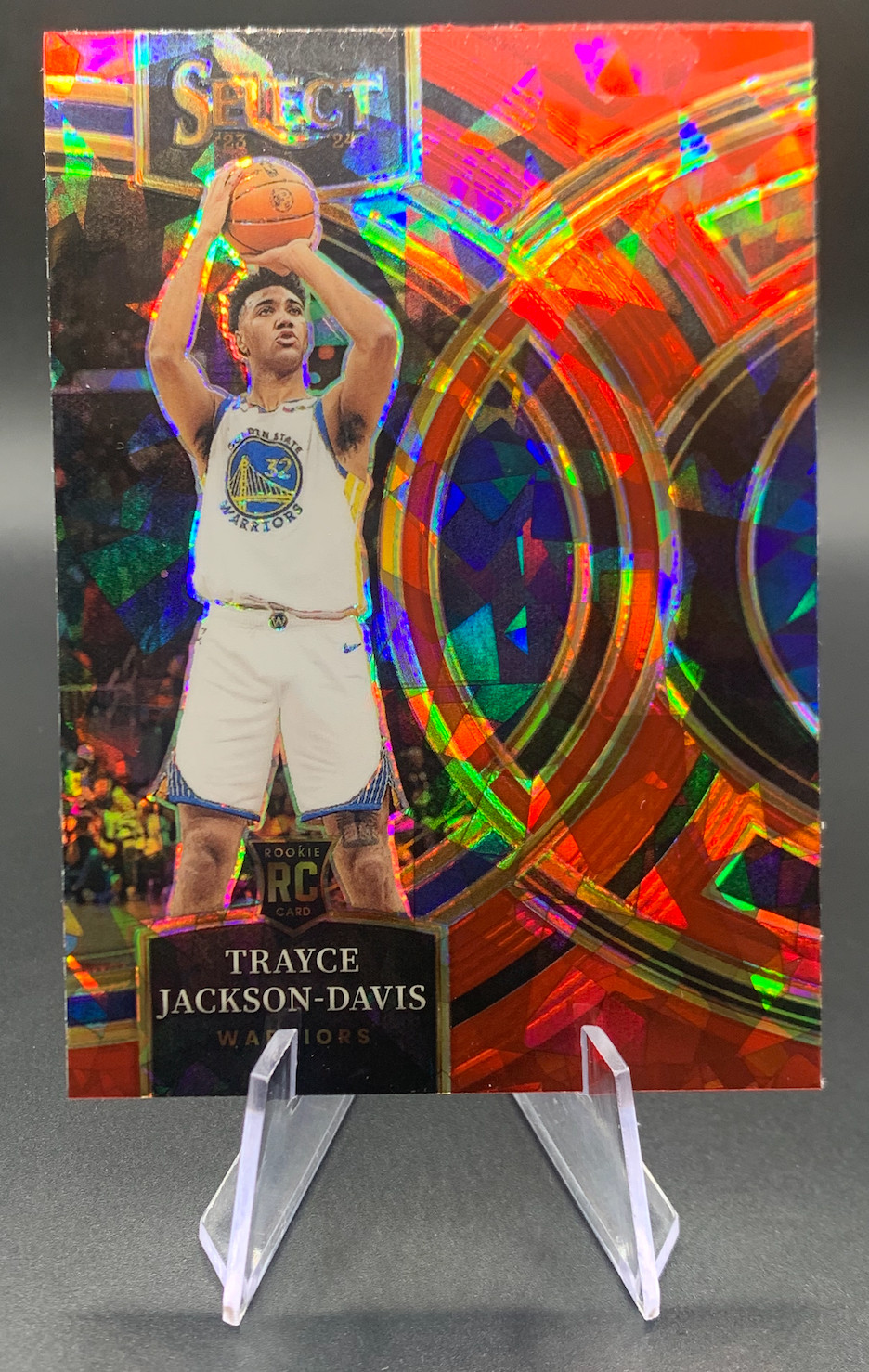 2023-24 Trayce Jackson-Davis RC #117 Select Premier Red Cracked Ice Rookie Prizm